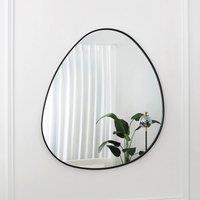 Home Garden Direct Anax - Black Frame Pebble Mirror - 110 x 90