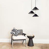 ValueLights Akira Pleated 3 Way Triple Drop Ceiling Pendant Light in Black