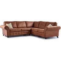 Oakland Corner Sofas (5 Seaters) Grey or Tan Leather Air L Shaped Chesterfield Suite