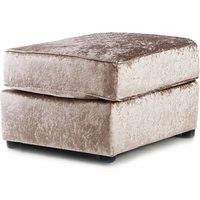 Furnishings For Less UK Crystal / Chelsea Soft Crushed Velvet Fabric Footstool Sofa Accessory in Camel
