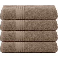 OHS 4 Pack of 100% Cotton Bath Sheet Bathroom Towel in Light Beige