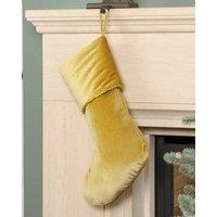 Dibor Set of 4 Gold Knightsbridge Velvet Xmas Gift Decoration Christmas Stocking | Size: 4 Pack