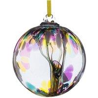 Sienna Glass 10cm Spirit Ball Best Auntie Multicoloured Pink