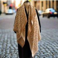 Lemon Daisy Accessories Women's Leopard Wrap Scarf Shawl in Brown