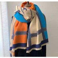 Lemon Daisy Accessories Women's Horse Print Wrap Scarf Shawl in Orange