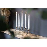 Silver Editions Quintuple Candelabra Centrepiece in Metallic Silver