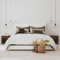 Bedside Cabinets 2 pcs with Drawer Smoked Oak