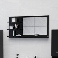 Berkfield Home Bathroom Mirror Black 90x10.5x45 cm Engineered Wood