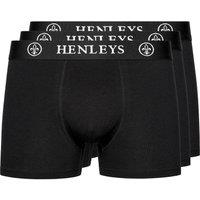 Henleys Men's McBlacken Boxers 3 Pack in Black | Size: Large