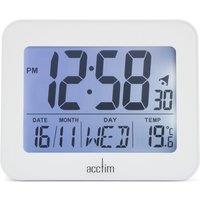 Acctim Otto Superbrite Digital Bedside Alarm Clock in White