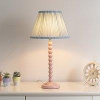 ValueLights Laurenne Tapered Blue Pinstripe Fabric Pleated Easy Fit Small Lamp Shade