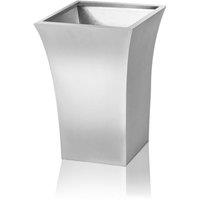 Primrose Zinc Galvanised Silver Flared Square Planter Pot 45cm x 30cm | Size: 45 cm x 30 cm