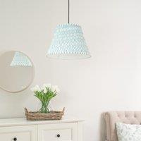 ValueLights Riza Tapered Fabric Pleated Easy Fit Large Lamp Shade in Green