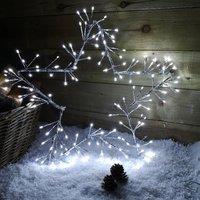 Samuel Alexander 60cm Light up Silver Christmas Star Silhouette with Static & Flashing Ice White LEDs