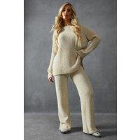 Rib Knit High Neck Jumper & Trouser Co-ord