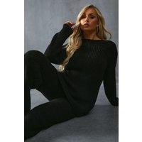Rib Knit High Neck Jumper & Trouser Co-ord