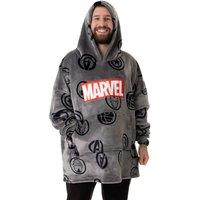 Marvel Men's Blanket Hoodie (Adult Dark Grey) in Grey