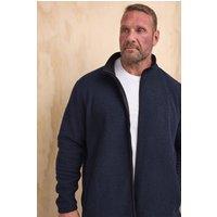BadRhino Men's Textured Zip Through Fleece in Blue | Size: 2XL