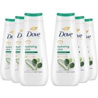 Dove Women's Advanced Care 'Body Wash' Hydrating Care 24H, 6x400ml in White