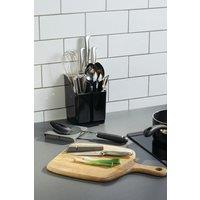 MasterClass Smart Space 4-in-1 Utensils / Knife Block in Black