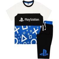 Playstation Boy's Short Sleeve Short Leg Pyjama Set | Black | Official Merch | Size: 7-8 Years