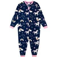 Harry Bear Girl's Long Sleeve Unicorn Onesie in Blue | Size: 2-3 Years