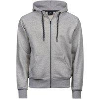 TEE JAYS Men's Fashion Zip Hooded Sweatshirt in Grey | Size: XL