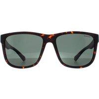 Polaroid Men's Square Matte Brown Havana Green Polarized PLD 2155/S