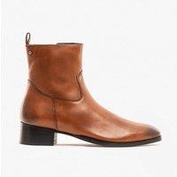 Club Cubano Men's Valente Zip Cuban Heel Ankle Boots in Brown | Size: 11