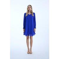 James Lakeland Women's Long Sleeve Royal Wave Hem Dress | Size: 16