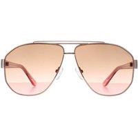 Guess Women's Aviator Rose Gold Brown Gradient GF6145