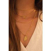 Elk & Bloom Women's 14K Gold Link Chain Minimalist Necklace