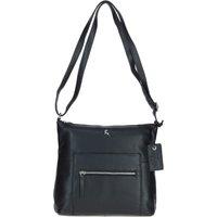 Ashwood Leather Women's 'Bondoran' Versatile Real Leather Shoulder Bag in Black