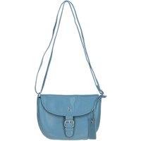 Ashwood Leather Women's 'Limerick' Real Leather Flap Crossbody Bag in Blue