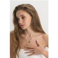 Elk & Bloom Women's Chunky Rope Framed Gold Wheel of Fortune Necklace