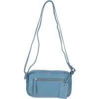 Ashwood Leather Women's 'Cork' Compact Leather Crossbody Bag in Blue