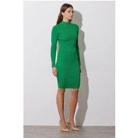 Star by Julien Macdonald Women's Stud Diamante Knitted Dress in Green | Size: 14-16