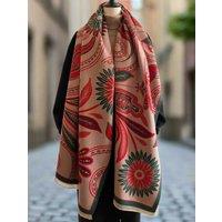 Lemon Daisy Accessories Women's Kyra Wrap Scarf Shawl in Red