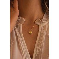 Elk & Bloom Women's Dainty Silver Heart Love Necklace