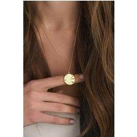 Elk & Bloom Women's Chunky Viking Compass Gold Claw Medallion Coin Necklace