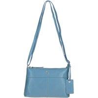 Ashwood Leather Women's 'Dublin' Elegant Real Leather Crossbody Bag in Blue