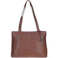 'Derry' Classic Real Leather Zipped Shoulder Bag