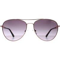 Guess Women's Aviator Rose Gold Grey Gradient GF6143
