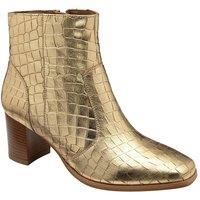 Ravel Women's 'Louth' Leather Ankle Boots in Gold | Size: 5