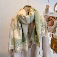 Lemon Daisy Accessories Women's Phoebe Wrap Scarf Shawl in Green
