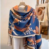 Lemon Daisy Accessories Women's Phoebe Wrap Scarf Shawl in Blue