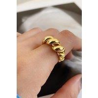 Elk & Bloom Women's 14K Gold Twist Link Ring