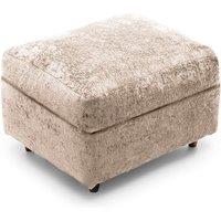Furnishings For Less UK Monaco Soft Chenille Fabric Footstool Sofa Accessory in Beige