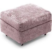 Furnishings For Less UK Monaco Soft Chenille Fabric Footstool Sofa Accessory in Pink