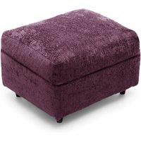 Furnishings For Less UK Monaco Soft Chenille Fabric Footstool Sofa Accessory in Purple